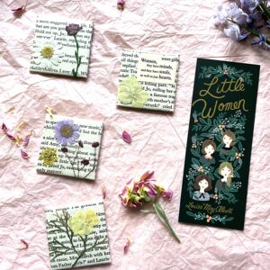 Little Women Quote Magnet Set "minds souls hearts"- 4 Magnets